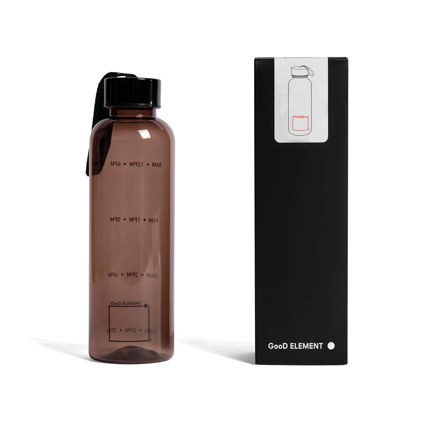 Lightweight water bottle with time marked