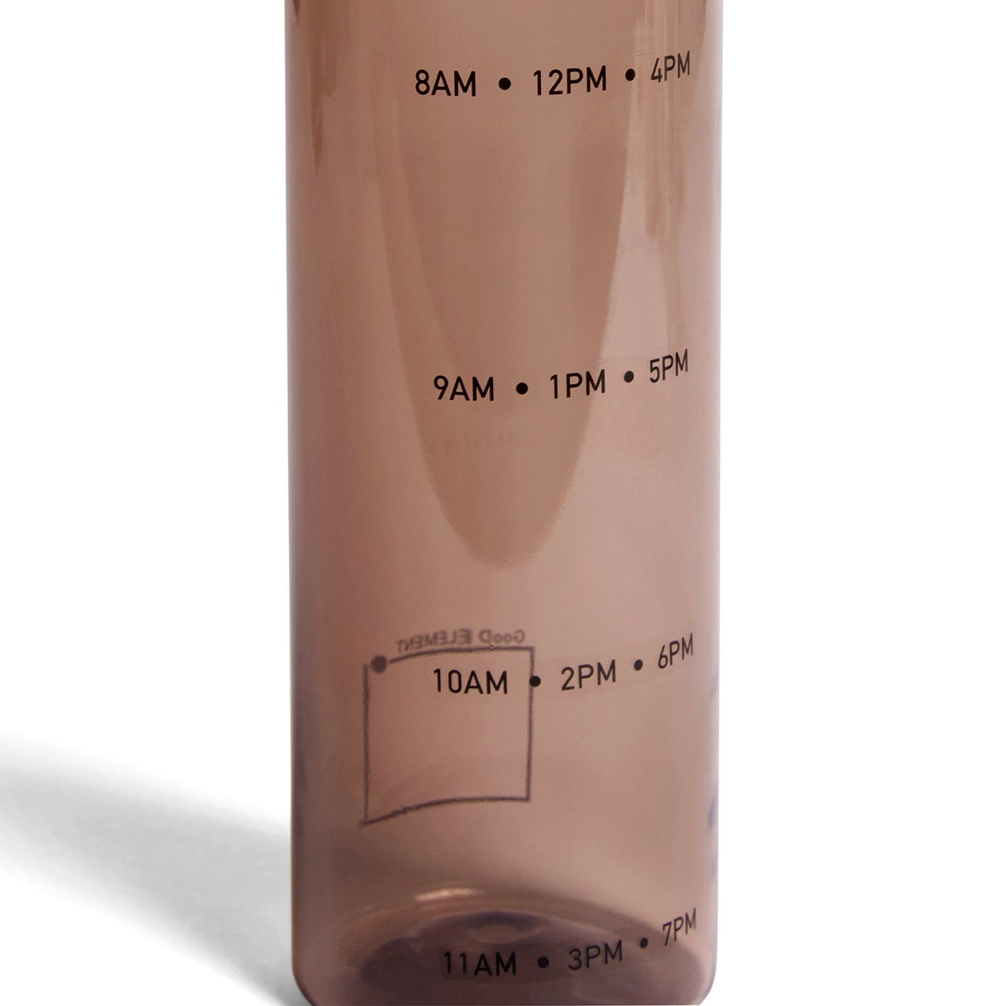 Lightweight water bottle with time marked