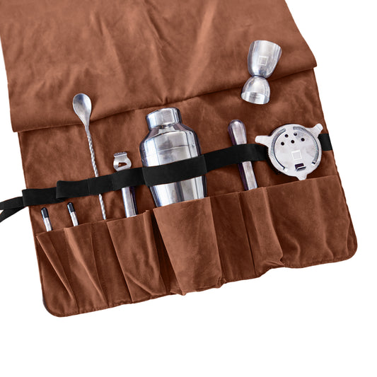 8 piece cocktail shaker set with wrapped case